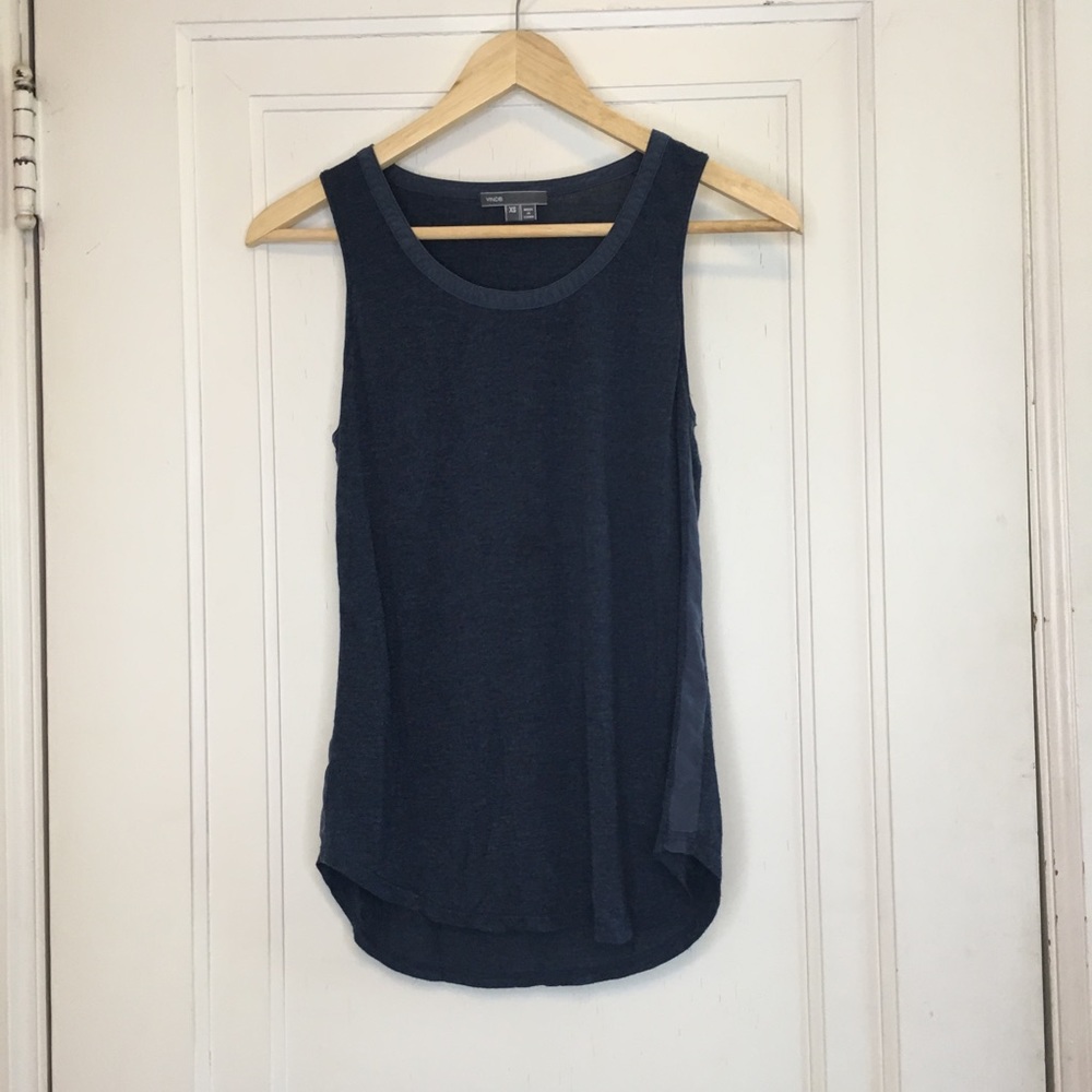 Vince Silk Stripe tank top